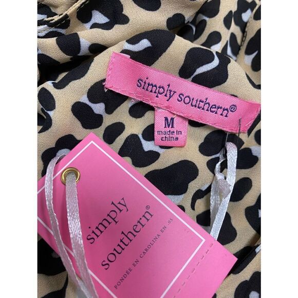 Simply Southern Cheetah Print Babydoll Dress NWT - Picture 5 of 7